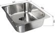 Spülwanne Edelstahl mit Stopfen PLENTA, Edelstahl