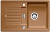 BLANCO ZIA 45 S, SILGRANIT, cognac, with drain remote control, reversible, 450 mm min. cabinet size