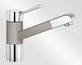 BLANCO ZENOS-S, brass SILGRANIT Look dual finish, tartufo/chrome, High Pressure
