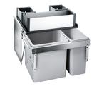 BLANCO SELECT LUXON 60/2 with BLANCO SYSTEMA storage shelf until April 2009, plastic, stainless steel, 600 mm min. cabinet size