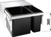 BLANCO SELECT LUXON 60/2, Couvercle Inox, 600 mm Taille sous meuble min.