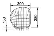 Crockery basket CRON 6 S/RONDO PRO, Stainless steel
