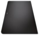 Cutting board frosted security glass ALAROS black 500 x 310 mm, safety glass satinised
