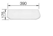Schneidbrett aus hochwertigem Kunststoff PRIMO-MINI weiß 388 x 175 mm, Kunststoff