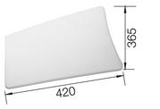 Chopping board, high quality plastic LUNA white right, plastic
