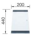 Cutting board 440 x 200 mm safety glass, safety glass