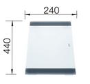 Cutting board safety glass double-stage 440 x 240 mm, safety glass