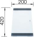 Cutting board safety glass FLOW 420 x 200 mm, safety glass