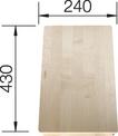 Chopping board massive maple SUBLINE 430 x 240 x 32 mm, maple