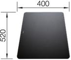 Cutting board frosted security glass STATURA 6 S IF black, safety glass satinised