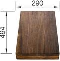 Chopping board solid nut AXIS-bridge 494 x 290 mm, solid nutwood