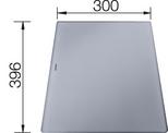 Planche à découper en verre sécurit STRATO aspect argent 396 x 300 mm, verre sécurit