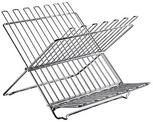 Dish stand, stainless steel, hinged, Stainless steel