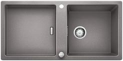 BLANCO ADON XL 6 S, SILGRANIT, alu metallic, with drain remote control, with accessories, reversible, 600 mm min. cabinet size