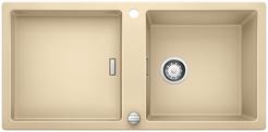 BLANCO ADON XL 6 S, SILGRANIT, champagne, with drain remote control, with accessories, reversible, 600 mm min. cabinet size