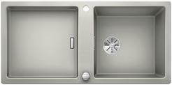 BLANCO ADON XL 6 S, SILGRANIT, pearl grey, with drain remote control, with accessories, reversible, 600 mm min. cabinet size