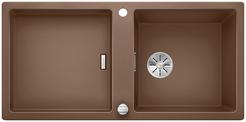 BLANCO ADON XL 6 S, SILGRANIT, nutmeg, with drain remote control, w/o accessories, reversible, 600 mm min. cabinet size