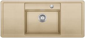 BLANCO ALAROS 6 S-F, SILGRANIT, champagne, with drain remote control, with accessories, Bowl centred, 600 mm min. cabinet size