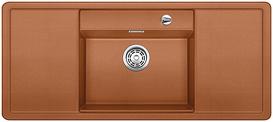 BLANCO ALAROS 6 S, SILGRANIT, cognac, with drain remote control, with accessories, Bowl centred, 600 mm min. cabinet size