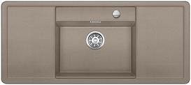 BLANCO ALAROS 6 S-F, SILGRANIT, tartufo, with drain remote control, with accessories, Bowl centred, 600 mm min. cabinet size