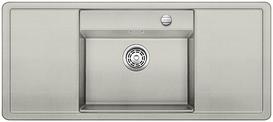 BLANCO ALAROS 6 S, SILGRANIT, pearl grey, with drain remote control, with accessories, Bowl centred, 600 mm min. cabinet size