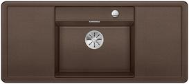 BLANCO ALAROS 6 S, SILGRANIT, coffee, with drain remote control, with accessories, Bowl centred, 600 mm min. cabinet size