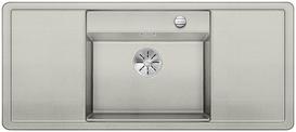 BLANCO ALAROS 6 S, SILGRANIT, pearl grey, with drain remote control, with accessories, Bowl centred, 600 mm min. cabinet size