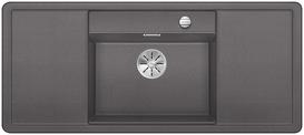 BLANCO ALAROS 6 S, SILGRANIT, rock grey, with drain remote control, with accessories, Bowl centred, 600 mm min. cabinet size