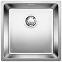 BLANCO ANDANO 400-IF, Stainless steel satin polish, with drain remote control, w/o bowl layout, 450 mm min. cabinet size