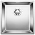 BLANCO ANDANO 400-U, Stainless steel satin polish, with drain remote control, w/o bowl layout, 450 mm min. cabinet size