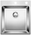 BLANCO ANDANO 400-IF/A, Stainless steel satin polish, with drain remote control, w/o bowl layout, 450 mm min. cabinet size