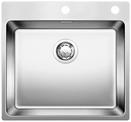 BLANCO ANDANO 500-IF/A, Stainless steel satin polish, with drain remote control, w/o bowl layout, 600 mm min. cabinet size