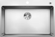 BLANCO ANDANO 700-IF/A, Stainless steel satin polish, with drain remote control, w/o bowl layout, 800 mm min. cabinet size