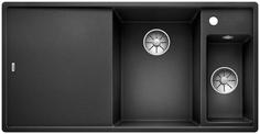 BLANCO AXIA III 6 S without pop-up waste, SILGRANIT, anthracite, incl. chopping board wood, Bowl right, 600 mm min. cabinet size