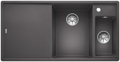 BLANCO AXIA III 6 S without pop-up waste, SILGRANIT, rock grey, incl. chopping board wood, Bowl right, 600 mm min. cabinet size