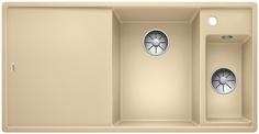 BLANCO AXIA III 6 S without pop-up waste, SILGRANIT, champagne, incl. chopping board wood, Bowl right, 600 mm min. cabinet size