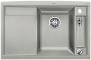 BLANCO AXIA II 45 S, SILGRANIT, pearl grey, with drain remote control, with accessories, Bowl right, 450 mm min. cabinet size