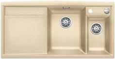 BLANCO AXIA II 6 S, SILGRANIT, champagne, with drain remote control, w/o accessories, Bowl right, 600 mm min. cabinet size