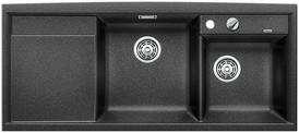 BLANCO AXIA II 8 S, SILGRANIT, anthracite, with drain remote control, w/o accessories, Bowl right, 800 mm min. cabinet size