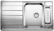 BLANCO AXIS II 5 S-IF, Stainless steel satin polish, with drain remote control, with accessories, reversible, 500 mm min. cabinet size