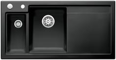 BLANCO AXON II 6 S, Ceramic PuraPlus, black, with drain remote control, with accessories, Bowl left, 600 mm min. cabinet size
