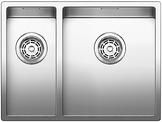BLANCO CLARON 340/180-U, Stainless steel satin polish, w/o drain remote control, Bowl right, 600 mm min. cabinet size