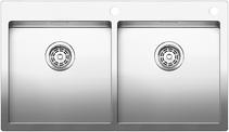 BLANCO CLARON 400/400-IF/A, Stainless steel satin polish, with drain remote control, w/o bowl layout, 900 mm min. cabinet size