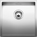 BLANCO CLARON 400-FB, Stainless steel satin polish, with and w/o drain remote control, w/o bowl layout, 450 mm min. cabinet size