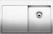 BLANCO CLARON 4 S-IF, Stainless steel satin polish, with drain remote control, Bowl left, 400 mm min. cabinet size