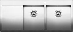 BLANCO CLARON 8 S-IF, Stainless steel satin polish, with and w/o drain remote control, Bowl right, 800 mm min. cabinet size
