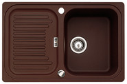 BLANCO CLASSIC 45 S-F, SILGRANIT until 10-2014, brown, with drain remote control, reversible, 450 mm min. cabinet size
