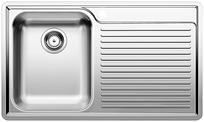 BLANCO CLASSIC 45 S-IF, Stainless steel satin polish, w/o drain remote control, Bowl left, 450 mm min. cabinet size