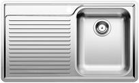 BLANCO CLASSIC 45 S-IF, Stainless steel satin polish, w/o drain remote control, Bowl right, 450 mm min. cabinet size