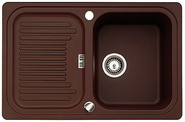 BLANCO CLASSIC 45 S, SILGRANIT, brown, with drain remote control, reversible, 450 mm min. cabinet size